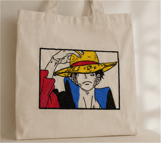 Anime Embroidery Tote